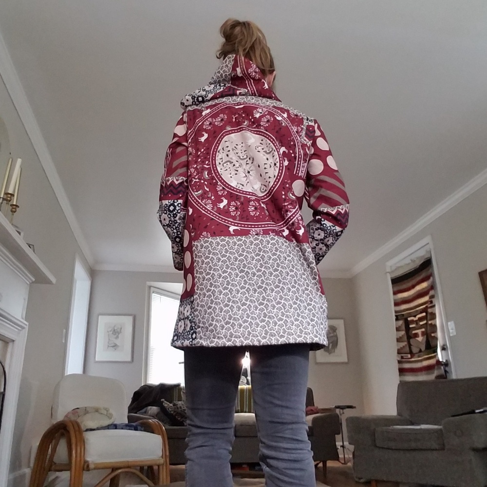 Funky print hoodie jacket